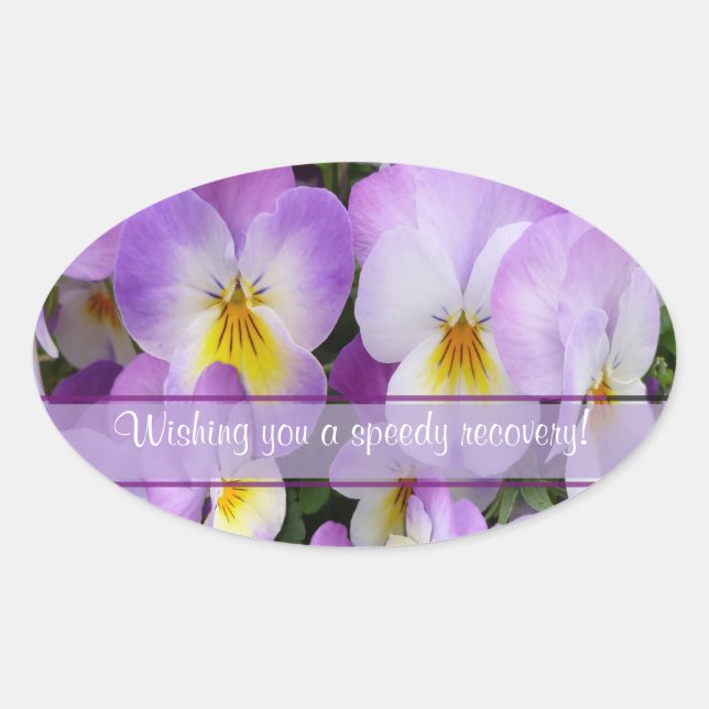 Dainty Violas ~ Oval Sticker (Front)