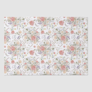 Dainty watercolor coral floral - Avery Tissue Paper