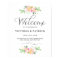 Dainty Watercolor Florals Welcome to Our Wedding