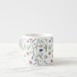 Dainty wild flowers espresso cup