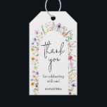 Dainty Wildflower Bridal Shower Gift Tags<br><div class="desc">These beautiful bridal shower favour tags feature dainty watercolor wildflowers surrounding your thank you and message in chic lettering. MATCHING items in our collection.</div>