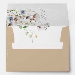 Dainty Wildflower Soft Tan Envelope