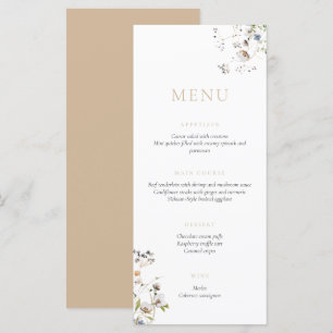 Dainty Wildflower Soft Tan Menu