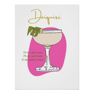 Daiquiri Cocktail Art Print