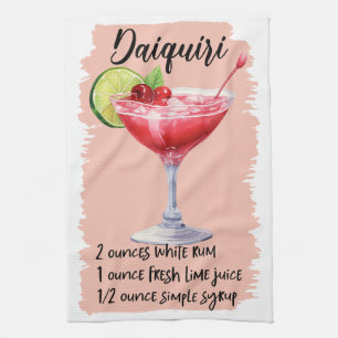 Daiquiri Cocktail Recipe Tea Towel