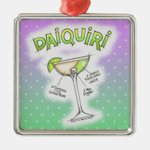DAIQUIRI RECIPE COCKTAIL ART METAL TREE DECORATION