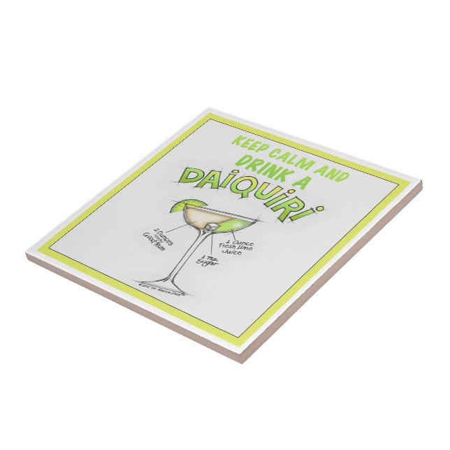 DAIQUIRI RECIPE COCKTAIL ART TILE (Side)