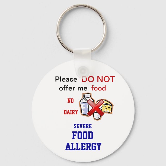 Dairy Allergy Allert Keychain (Front)