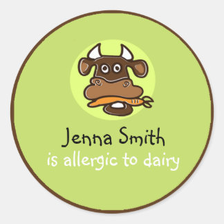 Dairy Allergy Customisable Sticker