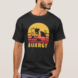Dairy Allergy Retro Cow Milk Allergies Awareness T-Shirt
