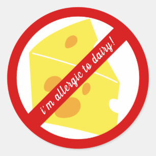 Dairy / Cheese Allergy Alert Classic Round Sticker