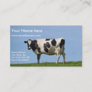 dairy cow business card