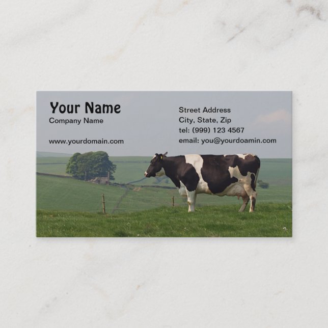 Dairy Cow Business card (Front)
