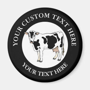 Dairy Cow Icon Logo Custom  Magnet