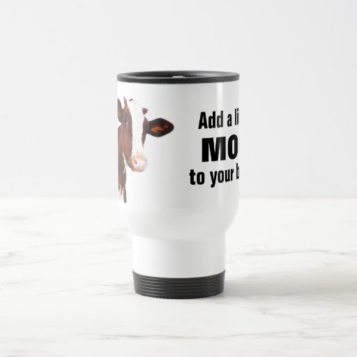 Image of Dairy Cow - Painted Brown & White Holstein Travel Mug