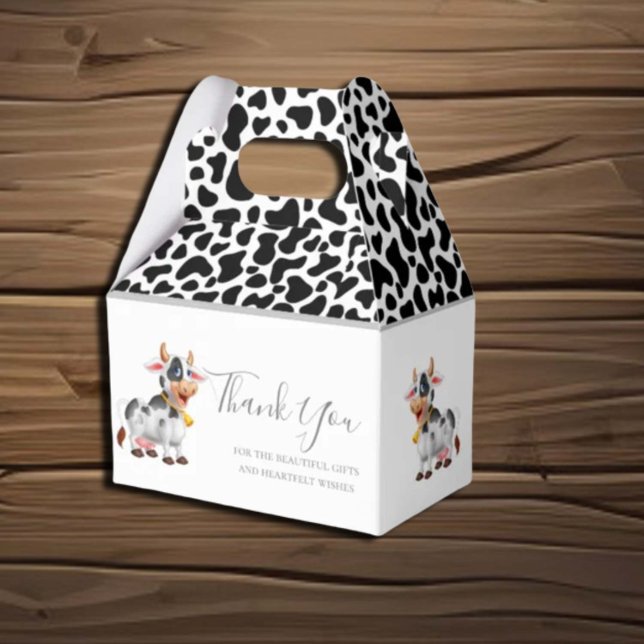 Dairy Cow patterns Favour Box (Creator Uploaded)