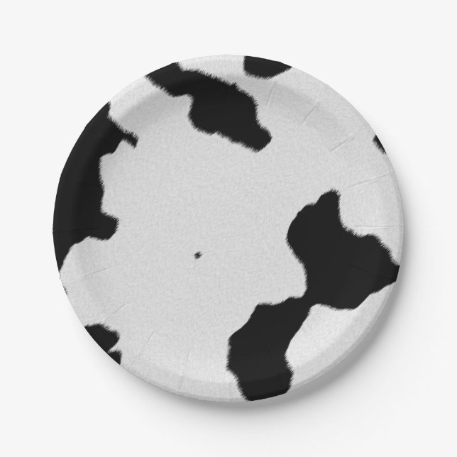 Dairy Cow Skin Paper Plate (Front)