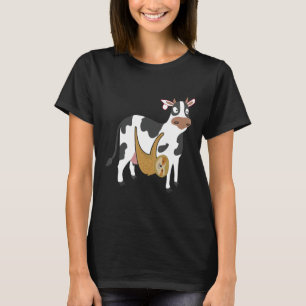 Dairy Cow Slow Sloth Pun Farmer Kids T-Shirt