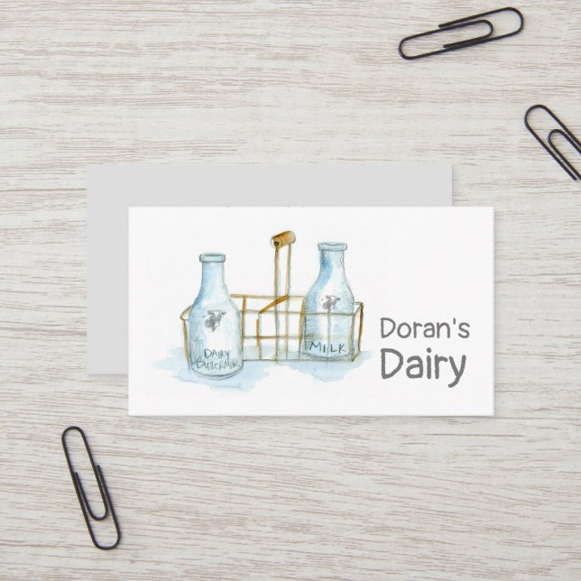 Dairy Farm Milk Holstein Cows Business Card (Front/Back In Situ)