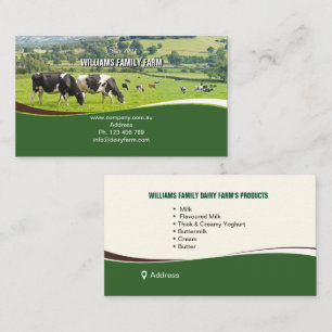 Dairy Farms, cattle, agriculture,  Business Card