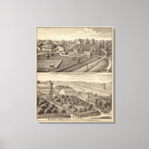 Dairy farms of RS Houston and WC White Canvas Print