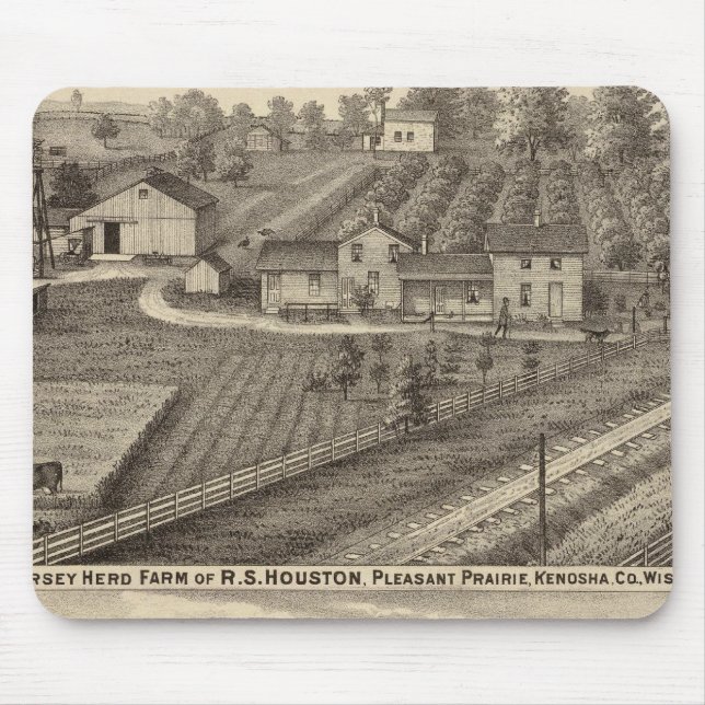 Dairy farms of RS Houston and WC White Mouse Mat (Front)