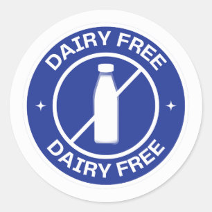 Dairy Free - Food Allergy Classic Round Sticker