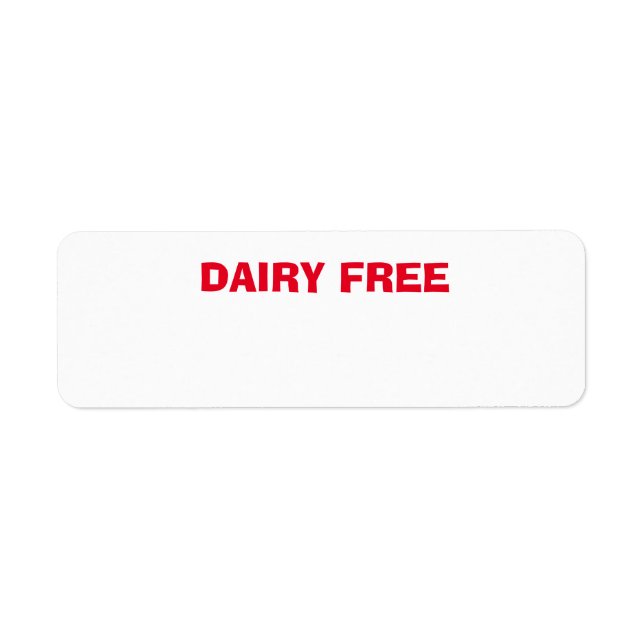 Dairy Free health concern, condition (Front)