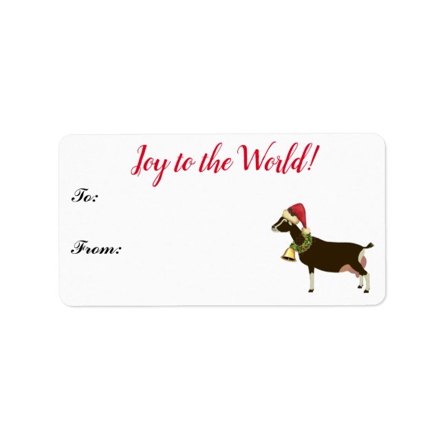 Dairy Goat Christmas Gift Tag (Front)