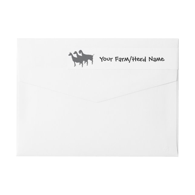 Dairy Goats Your Farm Name Wrap Around Label (Back)