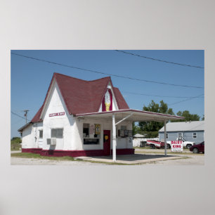 Dairy King Ice Cream Cafe, Route 66, Commerce, MO Poster