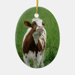Dairy Milk Cow on the Farm Ceramic Tree Decoration