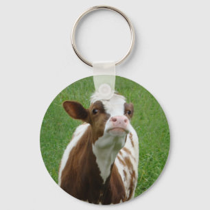 Dairy Milk Cow on the Farm Key Ring