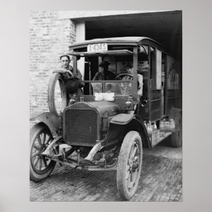 Dairy Truck, 1921. Vintage Photo Poster