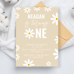 Daises First Birthday Party 1st Birthday Girl Boy Invitation