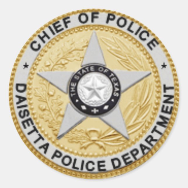 Daisetta Police Department Badge Sticker (Front)