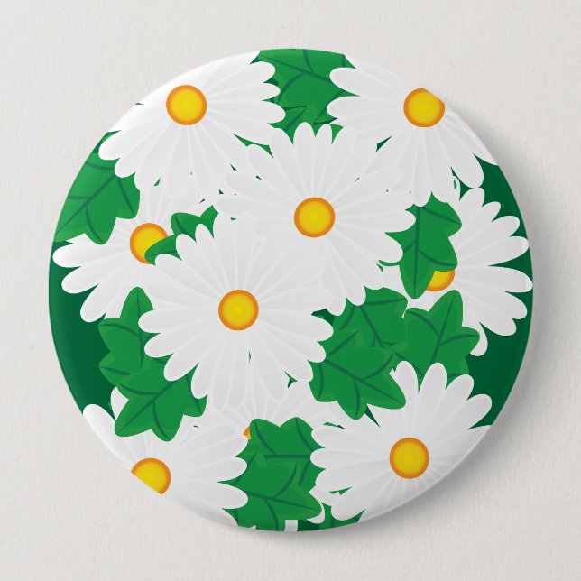 Daisies 10 Cm Round Badge (Front)