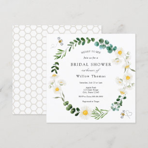 Daisies and Bees Bridal Shower Invitation