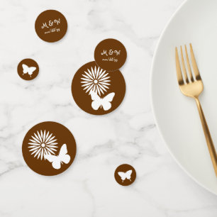 Daisies and Butterflies in Chocolate Confetti