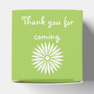 Daisies and Butterflies in Peridot Favour Box