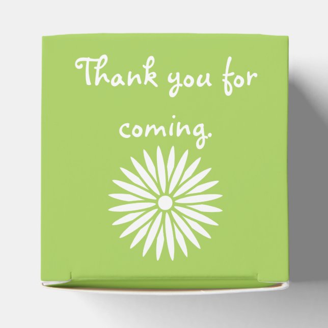Daisies and Butterflies in Peridot Favour Box (Top)