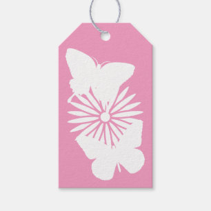 Daisies and Butterflies in Petal Pink Gift Tag