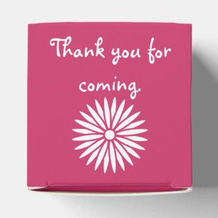 Daisies and Butterflies in Raspberry Favour Box
