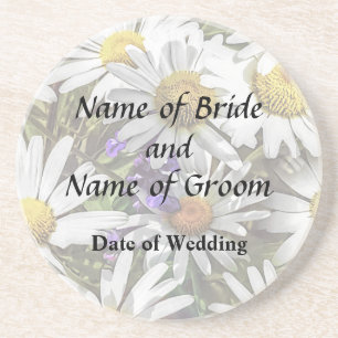 Daisies and Delphinium Wedding Products Coaster