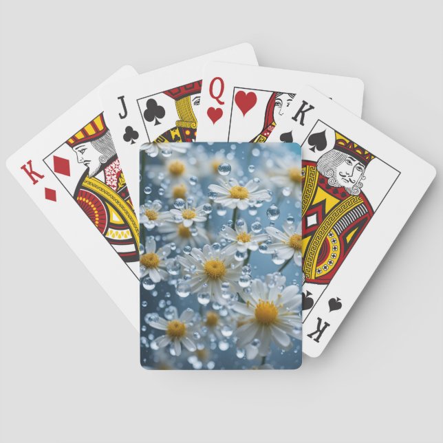 Daisies and Dew Drops Playing Cards (Back)