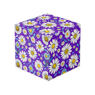 Daisies and Leaves Cube