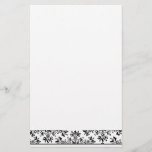 Daisies and Leaves Floral Art Unlined Stationery