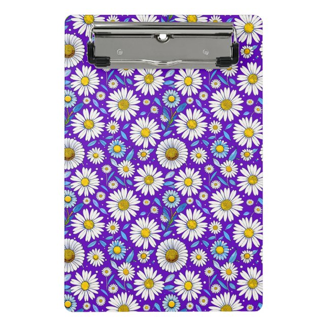 Daisies and Leaves Mini Clipboard (Front)
