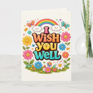 Daisies and Rainbow Cheery Get Well Soon Card