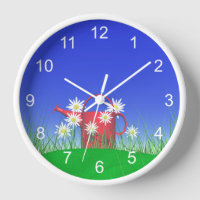 Daisies and Red Watering Can